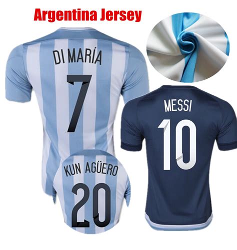 2017 Wholesale 2016 Argentina Soccer Jerseys Messi Di Maria Kun Aguero ...