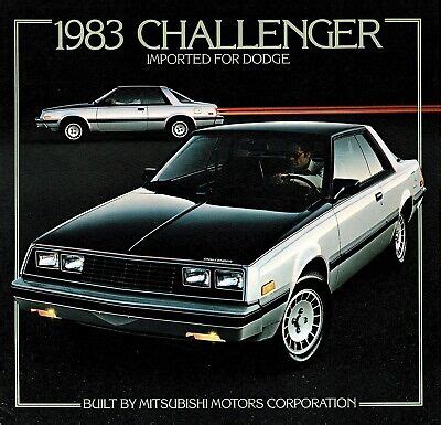 1983 Dodge Challenger Built By Mitsubishi Dealer Sales Brochure | eBay