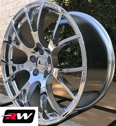 20 x9" inch Dodge Challenger SRT Hellcat OEM Replica Wheels Chrome Rims 5x115