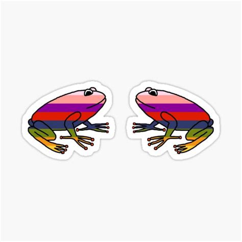 "Rainbow Frog on a transparent background" Sticker for Sale by ...