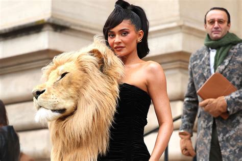 Kylie Jenner Steps Out In Dramatic Faux Lion's Head Gown