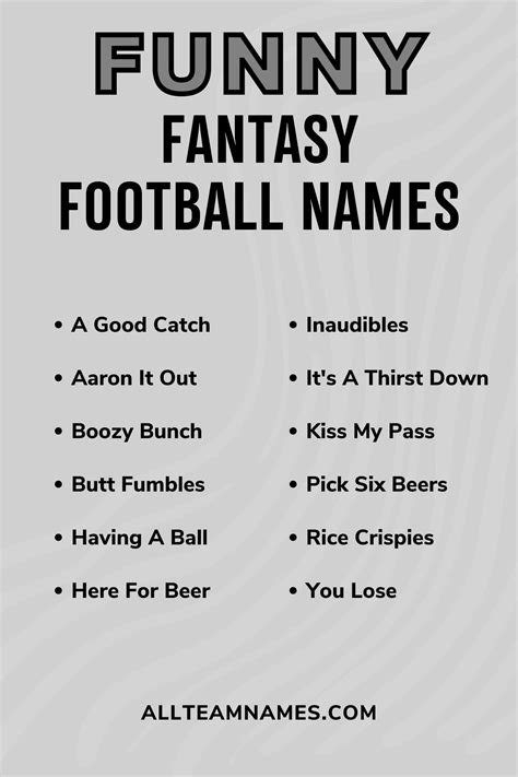 351 Fantasy Football Team Names (From Funny To Pop Culture)