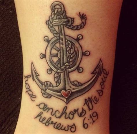 "Hope anchors the soul. Hebrews 6:19" tattoo together