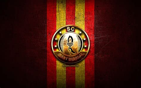 SC East Bengal, Indian football club, red yellow logo, red yellow carbon fiber background, HD ...