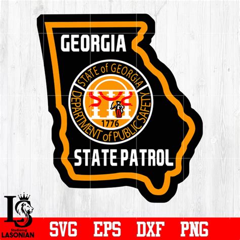 Badge Georgia state patrol Police svg eps dxf png file ,Digi - Inspire ...