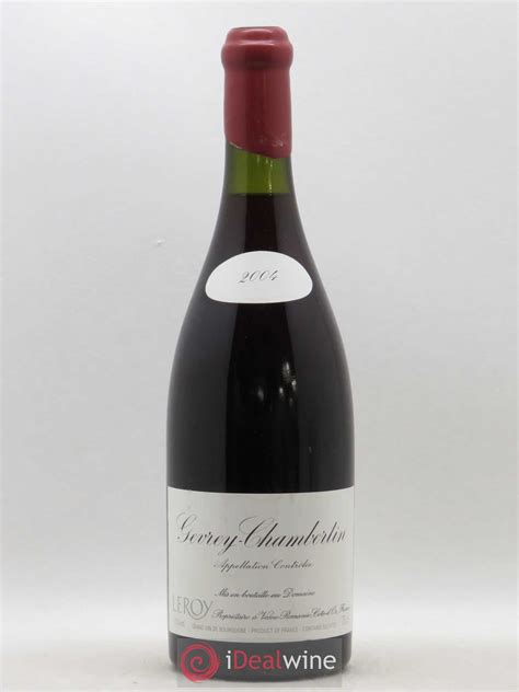 Buy Gevrey-Chambertin Domaine Leroy 2004 (lot: 3102)