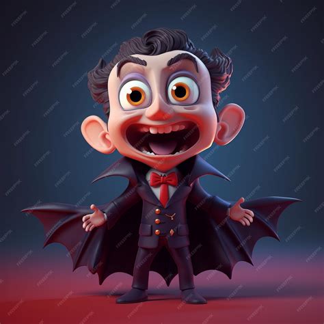 Premium AI Image | Funny Dracula Cartoon Character