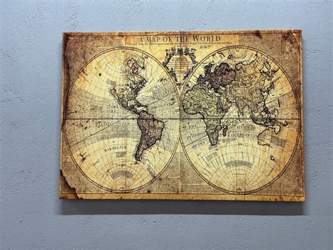 Old World Map, Vintage World Map Canvas Art, Old World Map Art Canvas ...