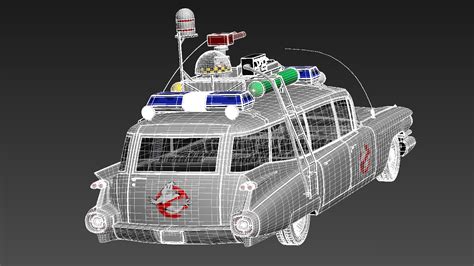 ECTO-1 Ghostbusters car 3D Model $159 - .3ds .c4d .fbx .lwo .max .obj ...