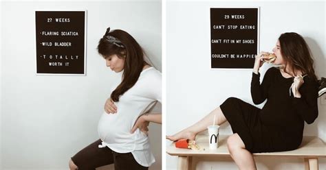 Woman Gives Honest Look at Pregnancy with Hilarious Week-by-Week Photos | My Modern Met