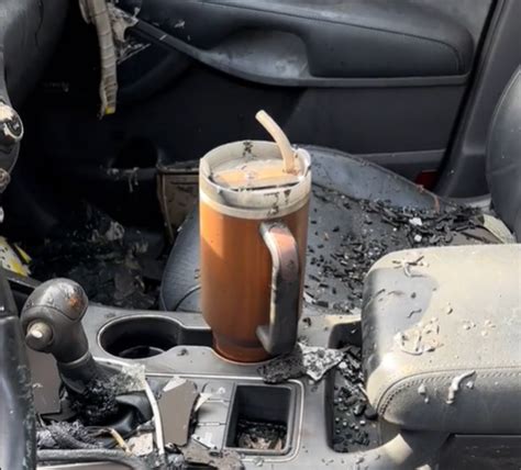 Woman's Car Gets Replaced By Stanley Company After Cup Survives Car Fire