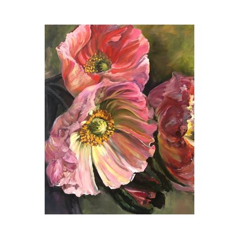 Poppies Artwork Original Oil Painting Floral Wall Art Poppy Painting ...