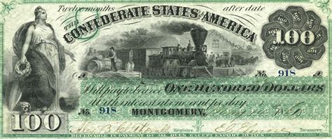 RealBanknotes.com > Confederate States of America p2: 100 Dollars from 1861