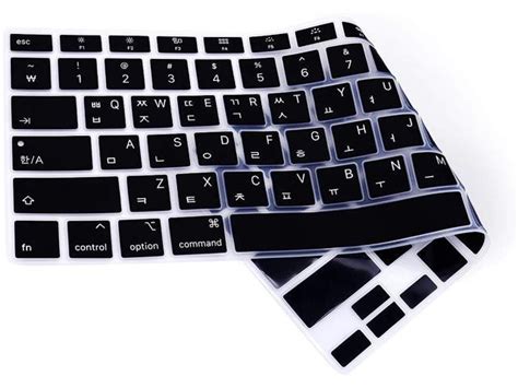 HRH Korean Language Keyboard Cover SkinSilicone Keyboard Cover Protector for MacBook Air 13 Inch ...