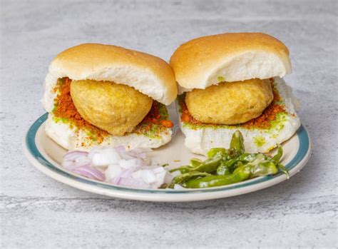 Indian Famous Street Food Vada Pav is a Vegetarian Fast Food Dish from ...