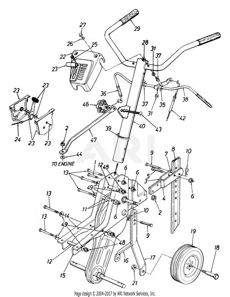 MTD 212-340-000 (1992) Parts Diagram for Tiller Assembly