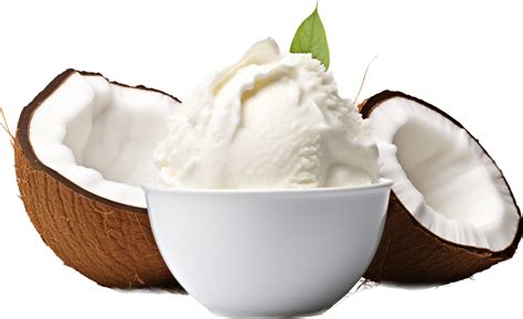 Coconut Ice Cream with . 26773548 PNG