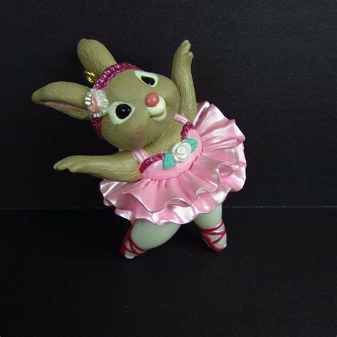 Hallmark Ballerina Bunny Keepsake Ornament Star Of The Show Pink Tutu ...