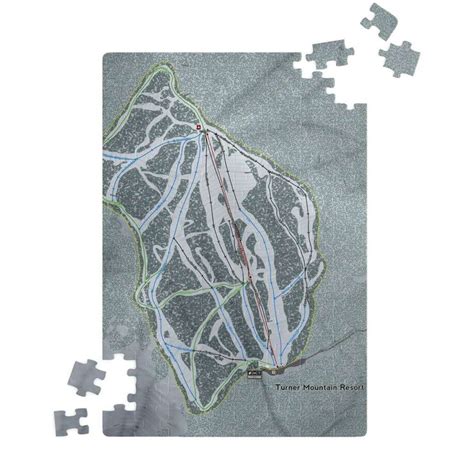 Turner Mountain, Montana Ski Trail Map Puzzle | Ski trails, Map puzzle ...