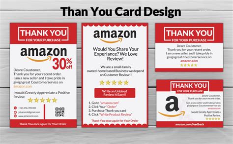 I will design amazon thank you card, package insert, product insert, postcard - AnyTask.com