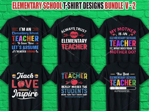 Elementary School T Shirt Design Bundle - Elementary School Shirt