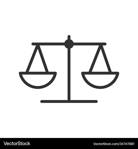 Law scale justice icon weight balance Royalty Free Vector