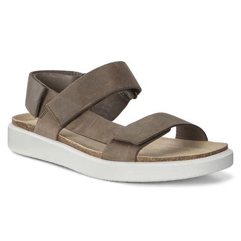 ECCO Men's Corksphere Sandal Flat Tarmac Leather | Laurie's Shoes