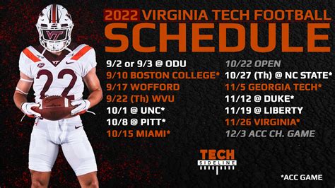 Virginia Tech Releases 2022 Football Schedule | TechSideline.com