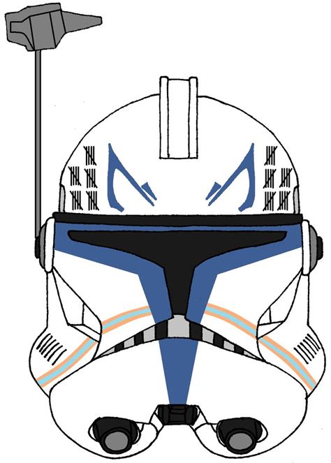 Clone Trooper Captain Rex's Helmet 3 | Star wars drawings, Star wars ...