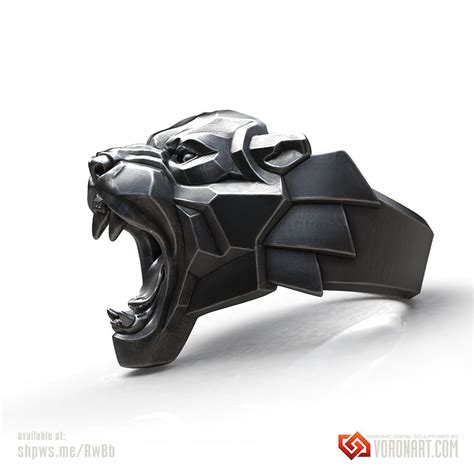 Roaring Black Panther ring, jewelry design :: Behance