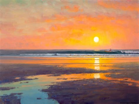 Beach Sunrise Painting | Wallpapers Gallery