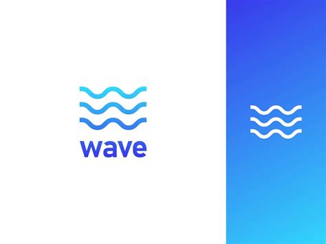 Wave logo design by XamlDesigner on Dribbble