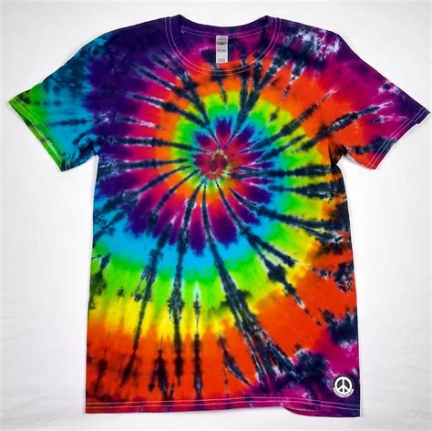 Black Rainbow Spiral Tie Dye T-Shirt