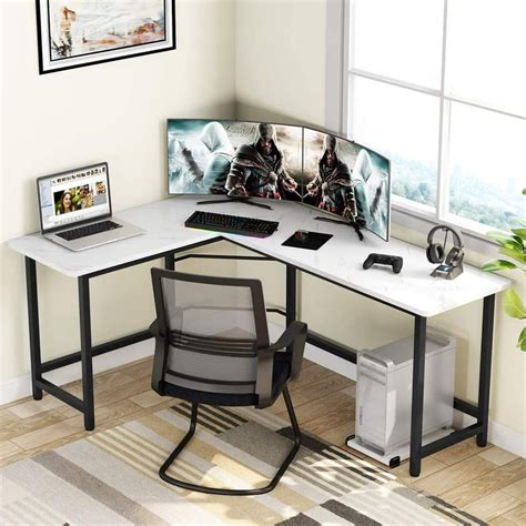 Tribesigns Modern L-Shaped Desk, Corner Computer Desk PC Laptop Gaming ...