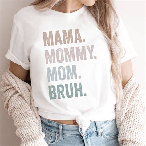 Mama Mommy Mom Bruh Shirt Boho Funny Mama Shirt Sarcastic - Etsy