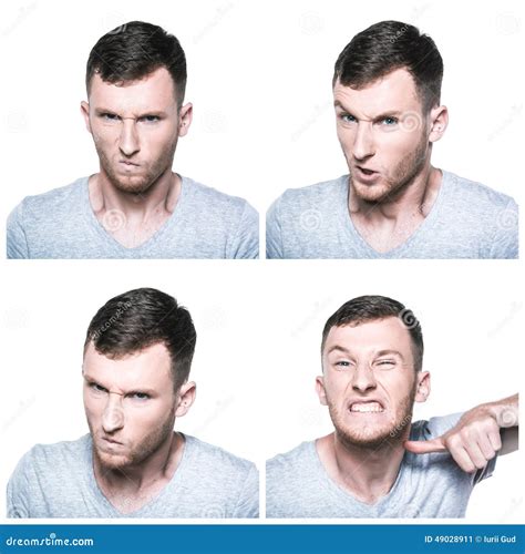 Collage Of Angry Face Expressions Stock Image - Image of face, irate ...