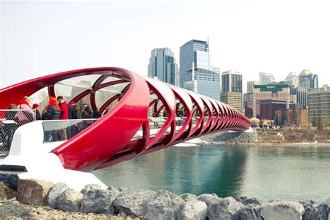 Peace Bridge In Calgary Canada by Santiago Calatrava - Dzinetrip