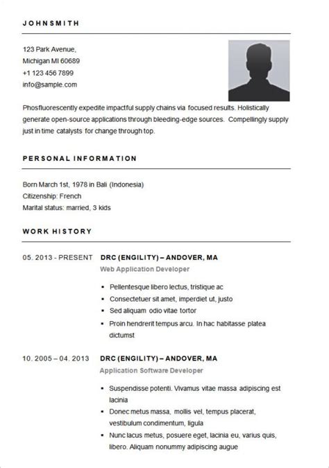 Simple Resume Format In Word | Template Business