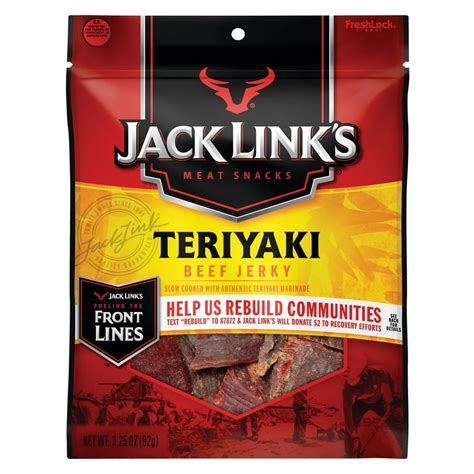 Jack Link's Beef Jerky, Teriyaki, 3.25oz - Walmart.com - Walmart.com