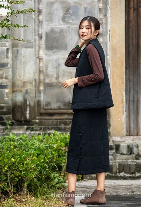 Traditional Chinese Jacket Thickened Cotton And Linen Vest - Hanfumodern