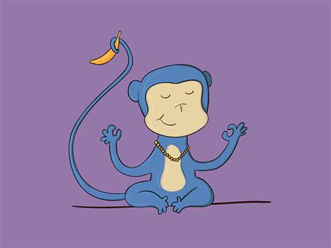 Yoga Monkey by Dungi on Dribbble