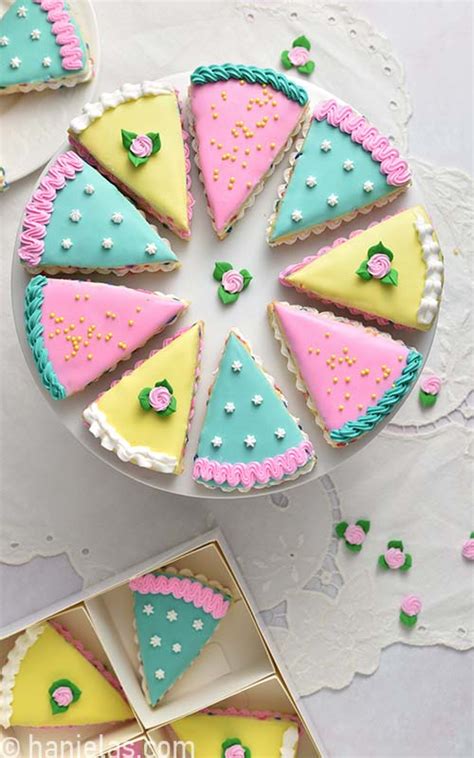 Cake Slice Cookies - Haniela's