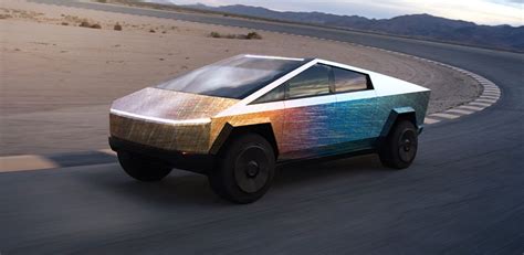 tesla cybertruck's steel body can be heated to spectrum of colors