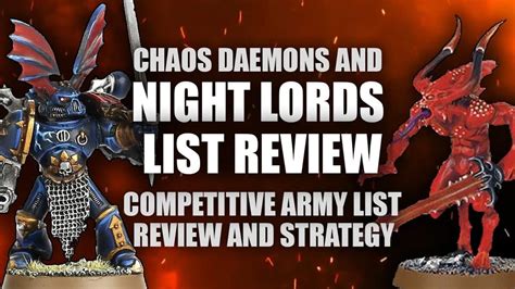 Night Lords LIST REVIEW- Tactics and Strategy - YouTube