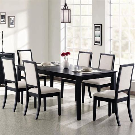 Lexton Black Finish Rectangular Dining Table w/ Leaf Coaster 101561 | Black dining room, Dining ...