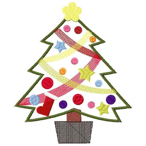 Christmas Tree Applique Set - 5 Sizes! - Products - SWAK Embroidery