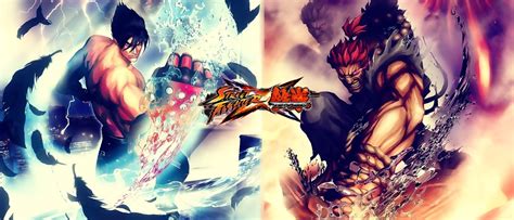 1400x600 Resolution street fighter x tekken, characters, muscles ...