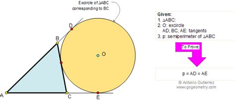 Geometry classes, Problem 140. Triangle, Excircle, Tangent ...