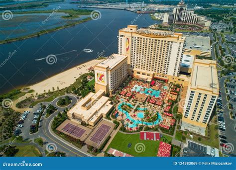 Aerial Drone Photo Golden Nugget Casino Resort Lake Charles Louisiana USA Editorial Stock Image ...