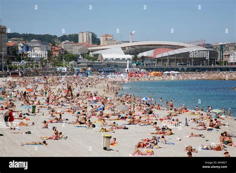 Beach at La Coruna Galicia Spain Stock Photo, Royalty Free Image: 16141583 - Alamy